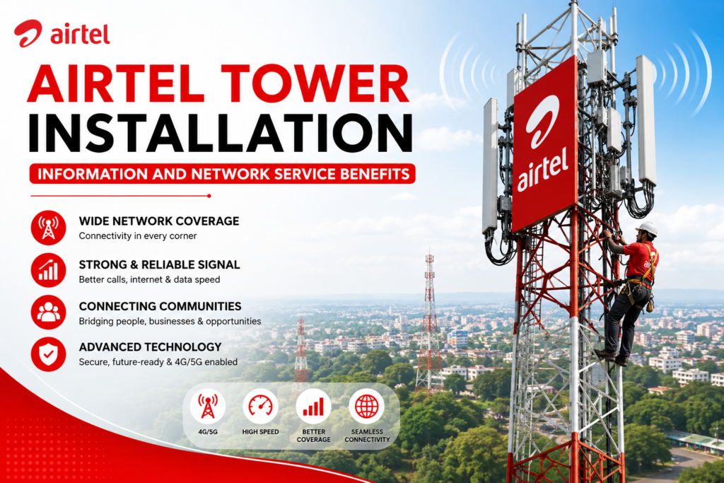 Airtel Tower Installation Information and Network Service Benefits