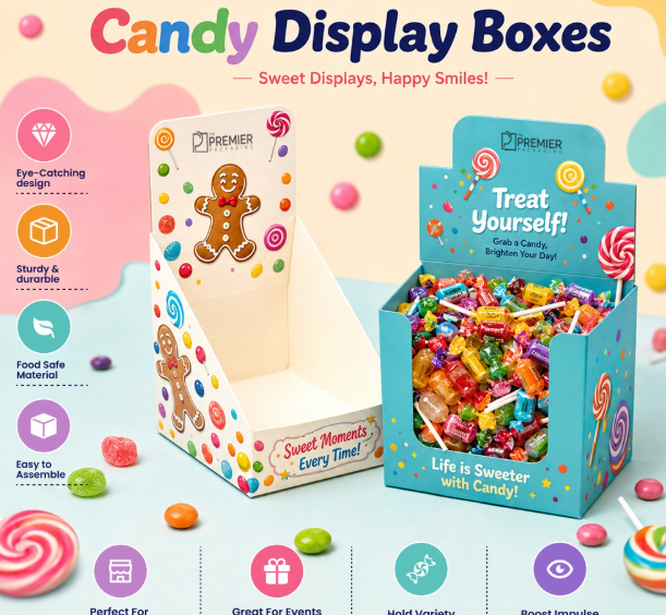 Personalized Candy Display Boxes from The Premier Packaging