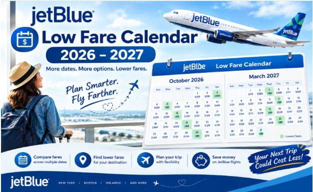 Jet Blue airlines Low Fare Calendar